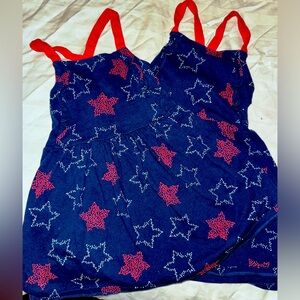 Girls Twin 2T red, white & blue dresses